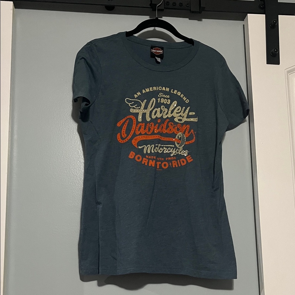 Harley-Davidson Teal Graphic Tee